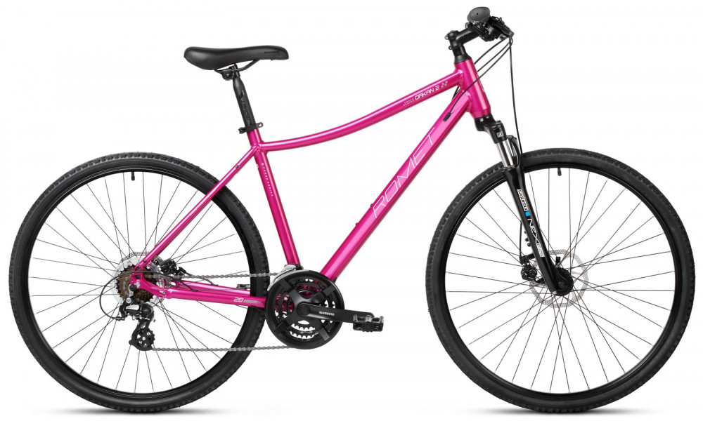 Bicycle Romet Orkan 2 D 2024 pink-white-bright graphite 