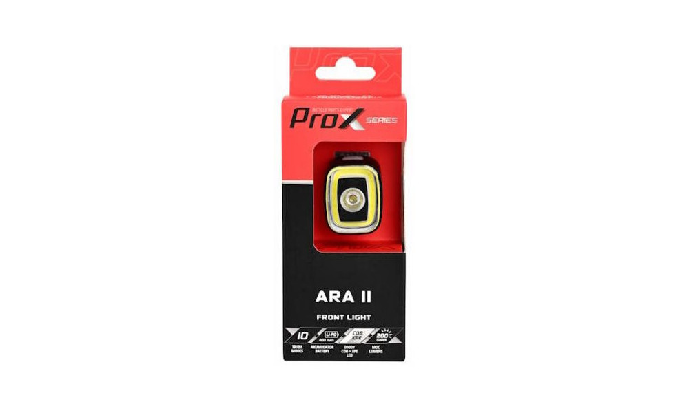 Передняя лампа ProX Ara II COB-XPE LED 200Lm USB - 3