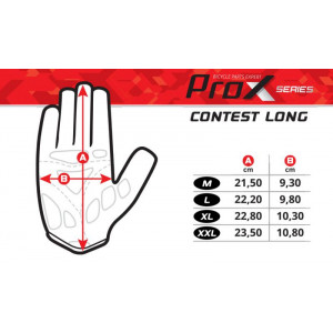 Gloves ProX Contest Long grey