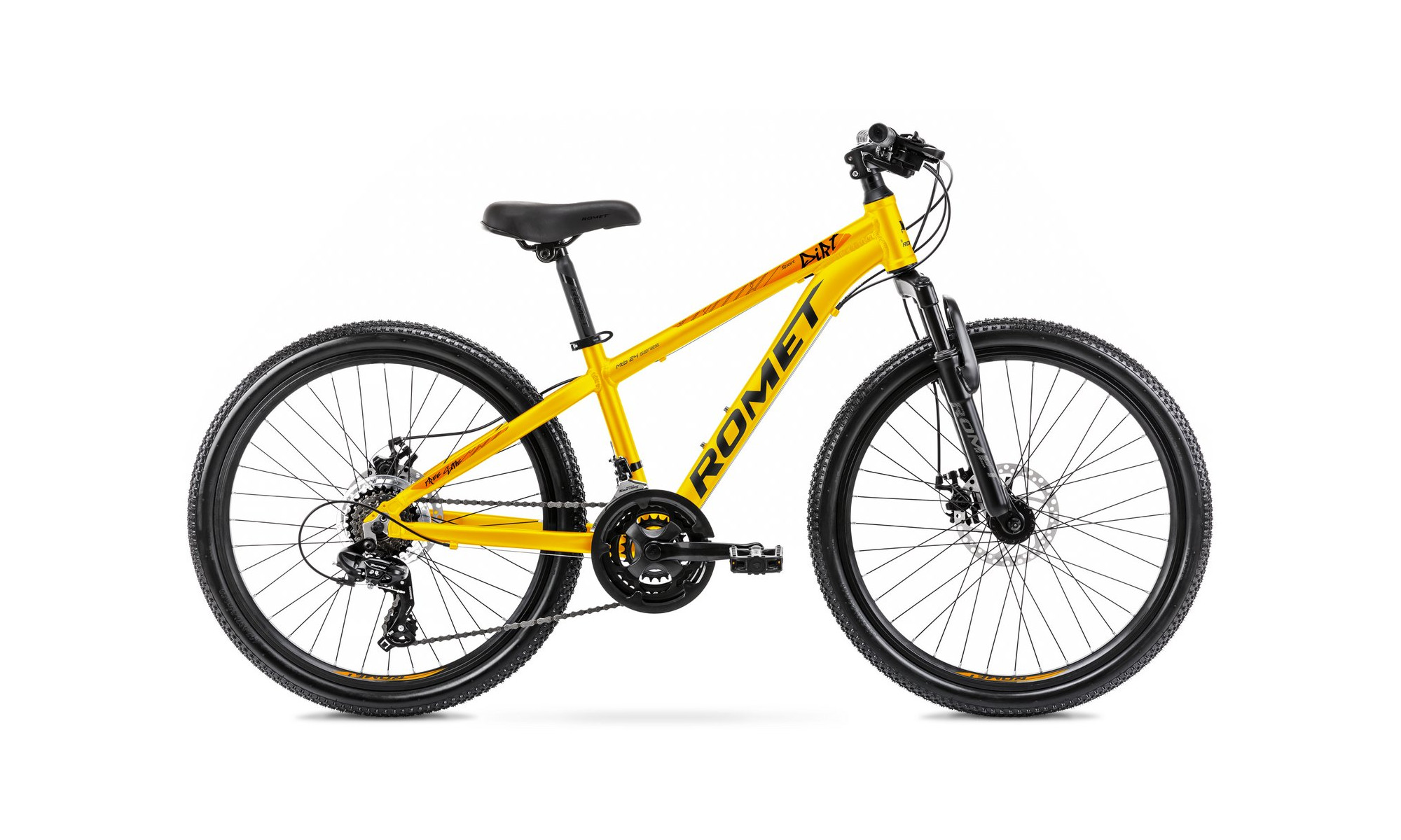 Bicycle Romet Rambler DIRT 24 2025 yellow-orange 