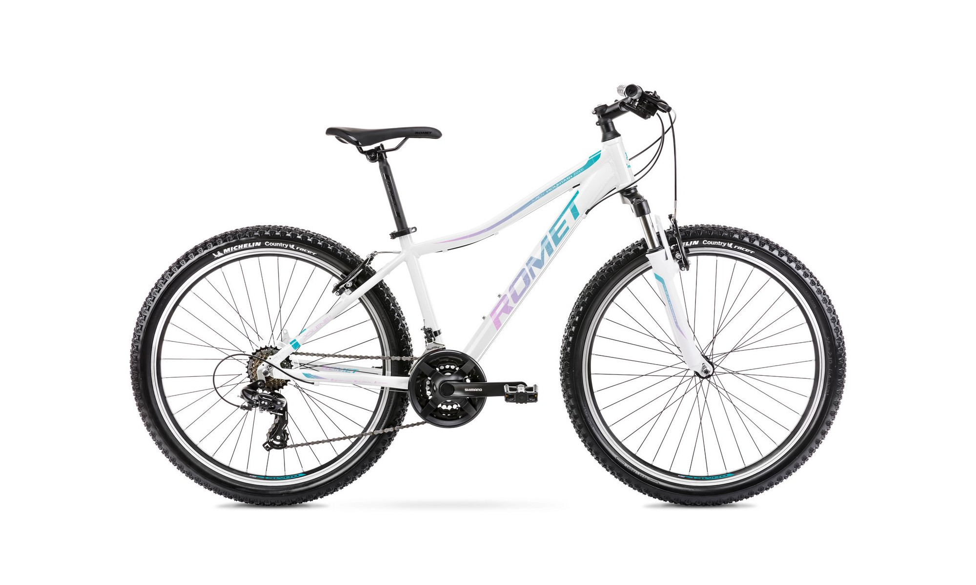 Bicycle Romet Jolene 6.1 2025 white-green-violet 