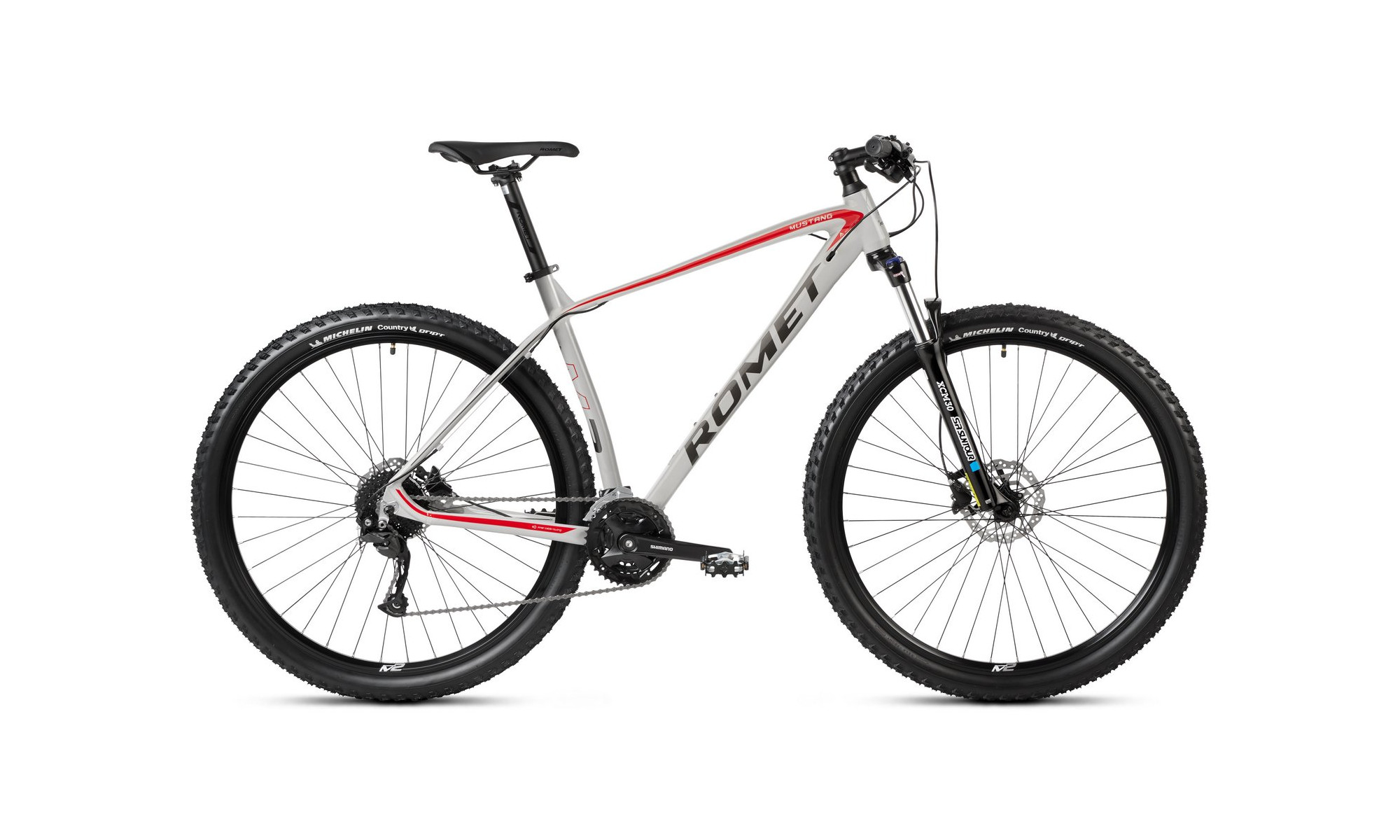 Bicycle Romet Mustang M2 2025 grey-red 