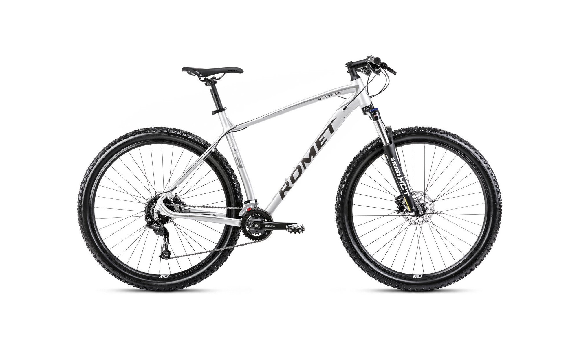 Bicycle Romet Mustang M3 2025 silver-grey 