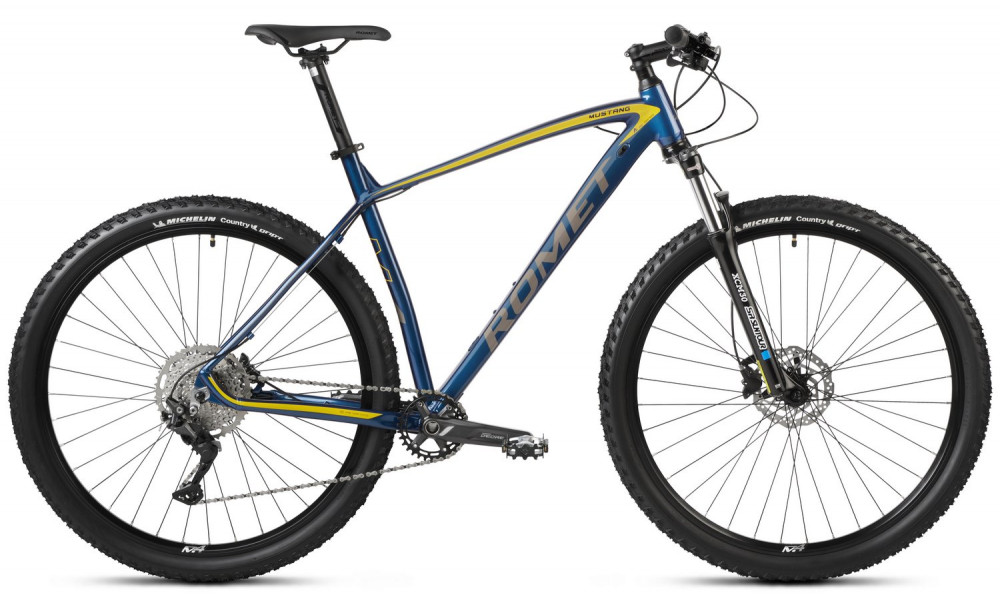 Bicycle Romet Mustang M4 2025 blue-yellow 