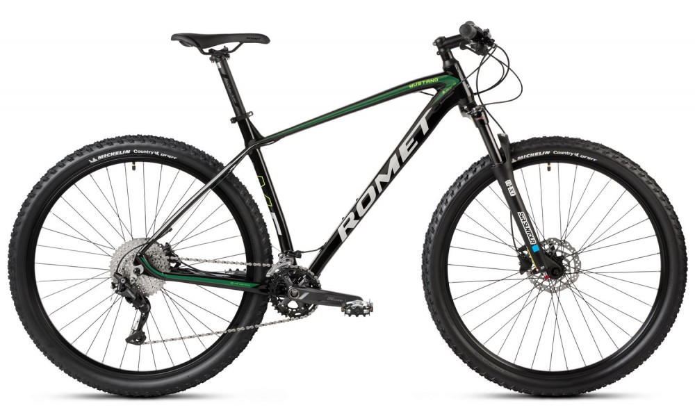 Bicycle Romet Mustang M5 2025 black-green 