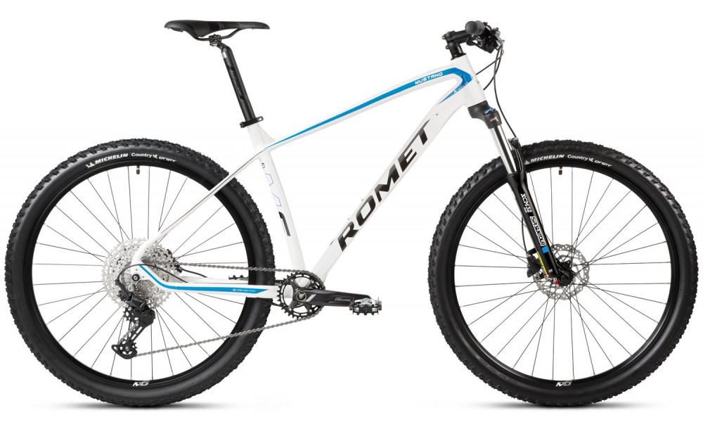 Bicycle Romet Mustang M6 2025 white-blue 