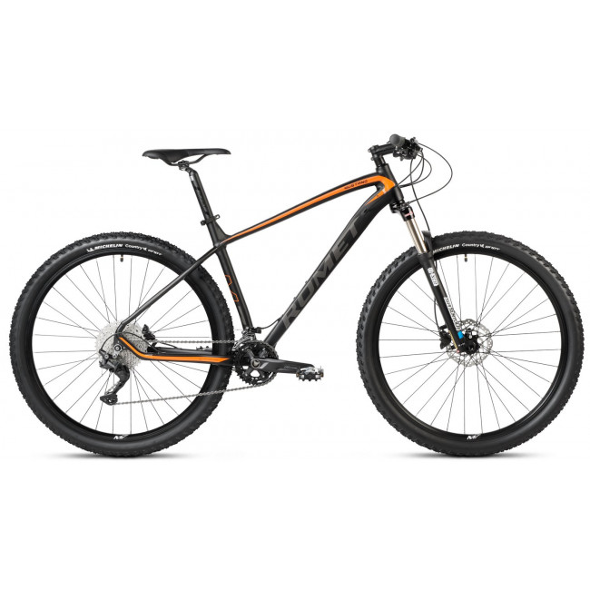 Bicycle Romet Mustang M7 2025 black-orange