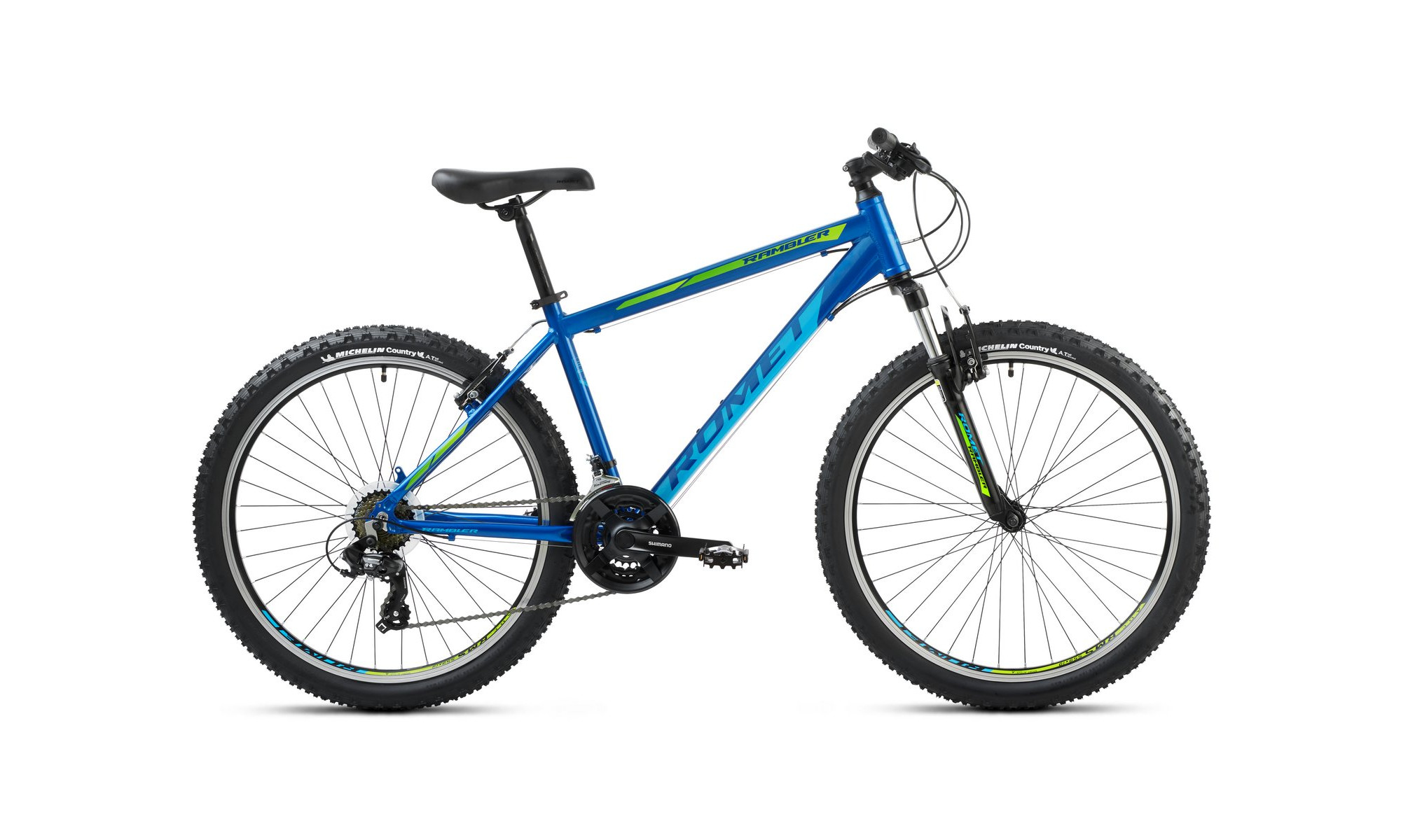 Bicycle Romet Rambler R6.1 2025 dark blue-lemon 