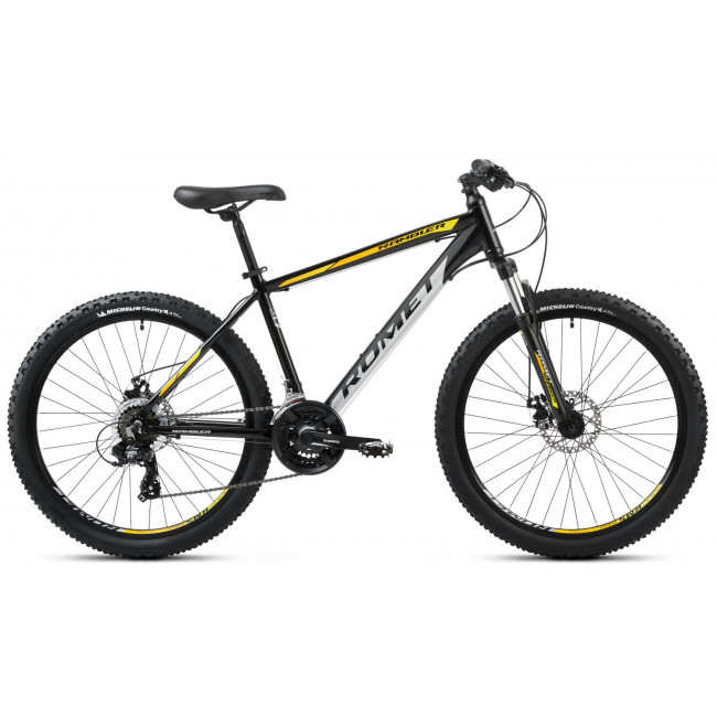 Велосипед Romet Rambler R6.2 2024 black-yellow