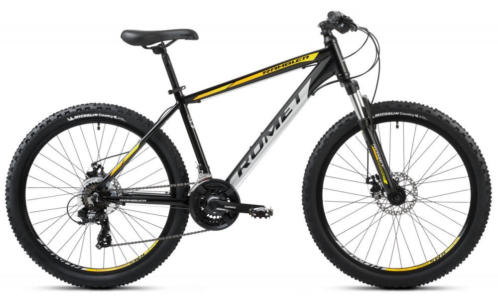 Bicycle Romet Rambler R6.2 2025 black-yellow 