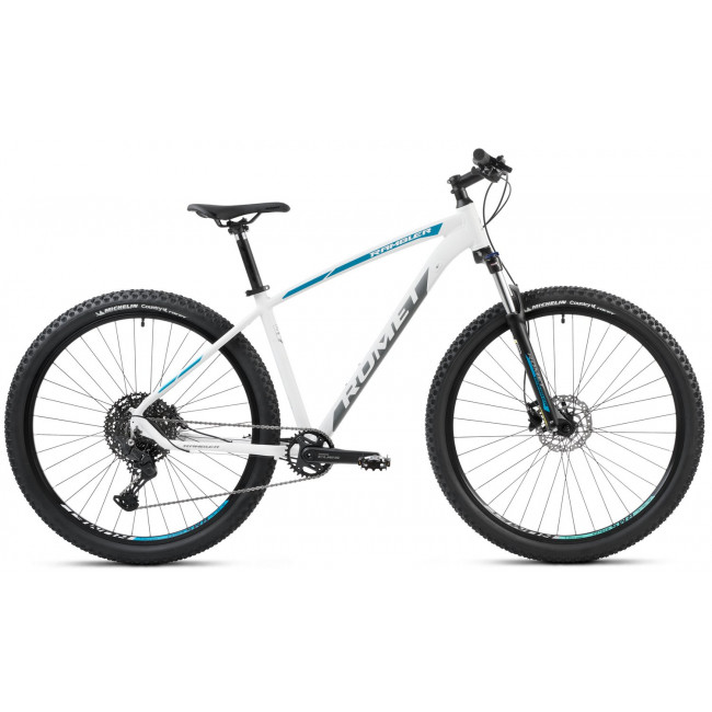 Bicycle Romet Rambler R9.3 CS 2025 white-graphite-turquoise