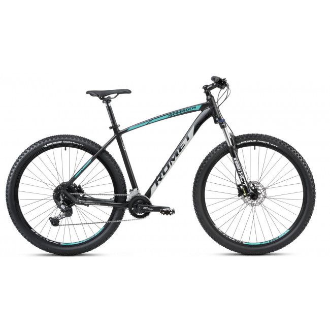 Bicycle Romet Rambler R9.4 CS 2025 black-turquoise-grey