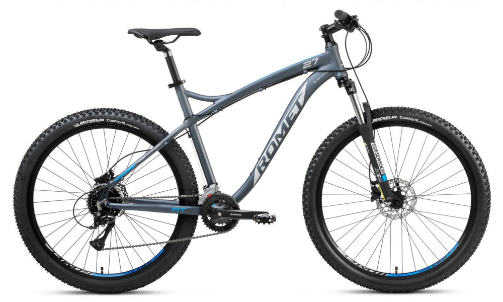 Bicycle Romet Rambler FIT 27.5 2025 black-silver-blue 