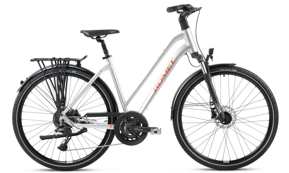 Bicycle Romet Gazela 6 CS 2024 silver-orange 