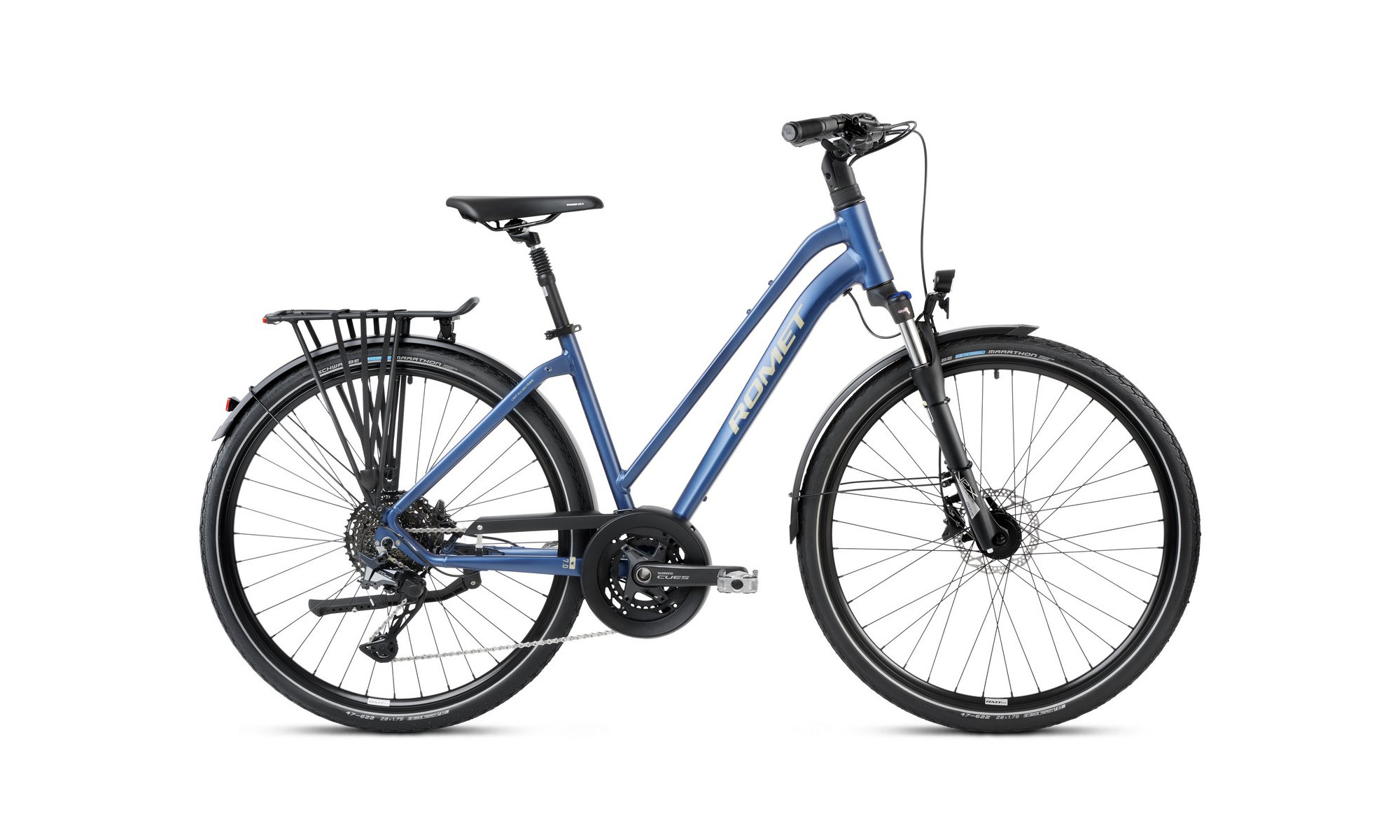 Bicycle Romet Gazela 7 CS 2024 dark blue-beige 