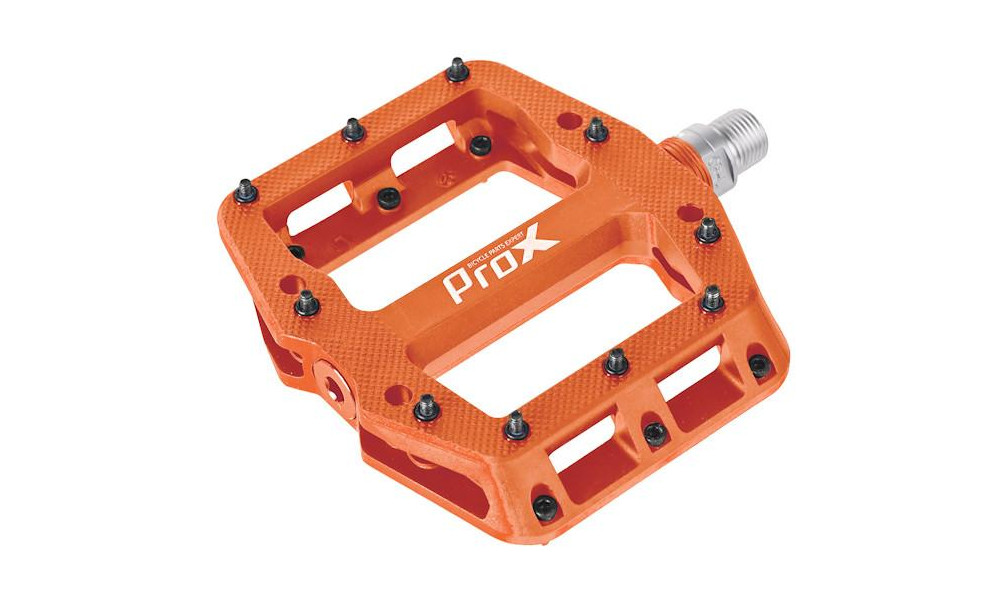 Педали ProX Base Pro 26 plastic Pins axle Cr-Mo orange 