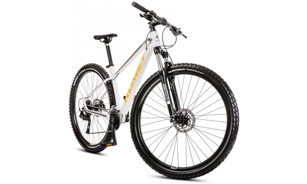 Bicycle Romet Mustang M1 CS 2024 white-yellow - 1