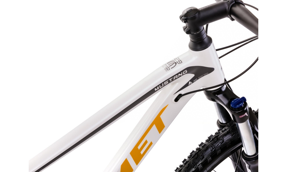 Bicycle Romet Mustang M1 CS 2024 white-yellow - 7