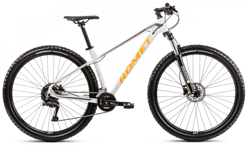 Bicycle Romet Mustang M1 CS 2024 white-yellow - 8