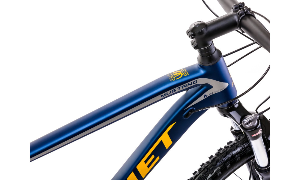 Bicycle Romet Mustang M3 CS 2024 dark blue-yellow - 7