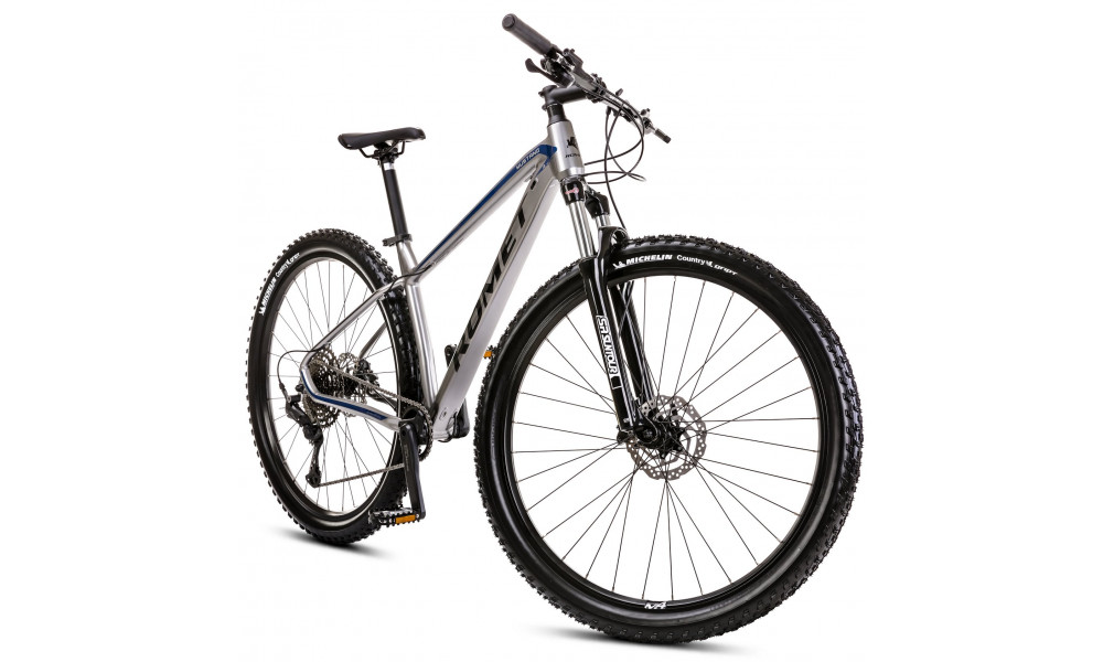 Bicycle Romet Mustang M4 CS 2024 silver-blue - 1