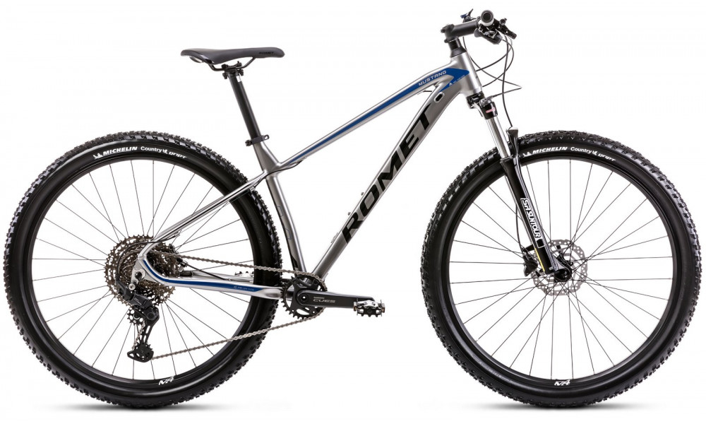 Bicycle Romet Mustang M4 CS 2024 silver-blue - 8