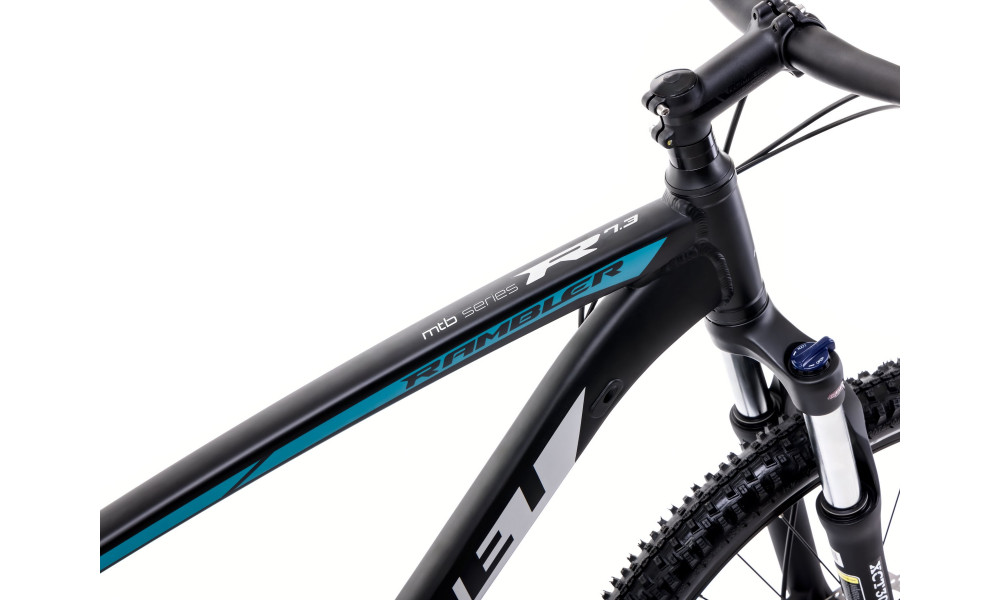 Bicycle Romet Rambler R7.3 CS 2024 black-turquoise-silver - 7