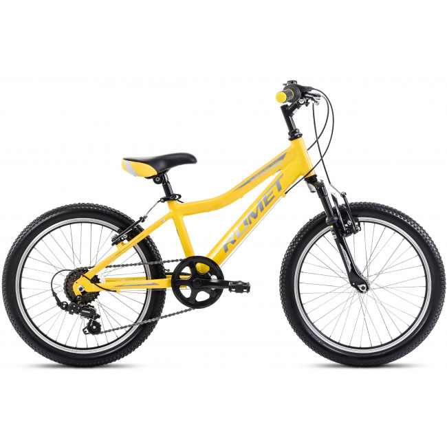 Велосипед Romet Rambler 20 KID 2 2024 yellow-grey