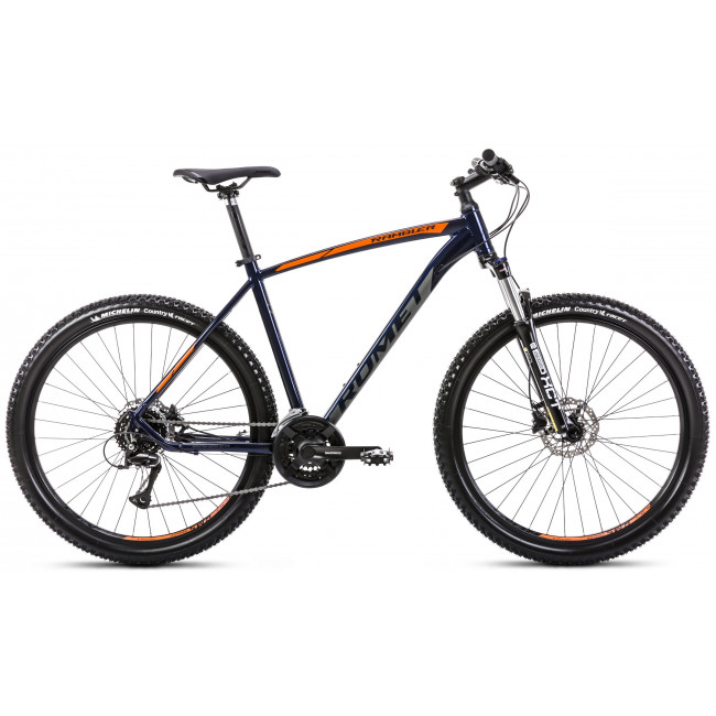 Bicycle Romet Rambler R7.3 2025 dark blue-orange