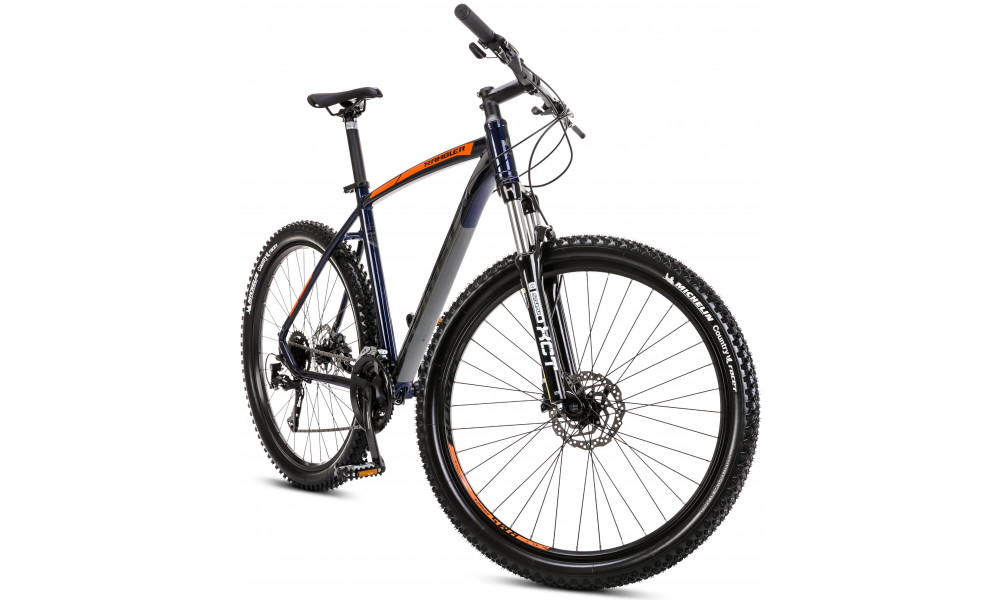 Bicycle Romet Rambler R7.3 2025 dark blue-orange - 7