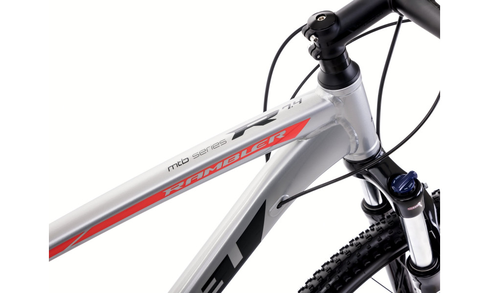 Bicycle Romet Rambler R7.4 2025 silver-red-graphite - 7