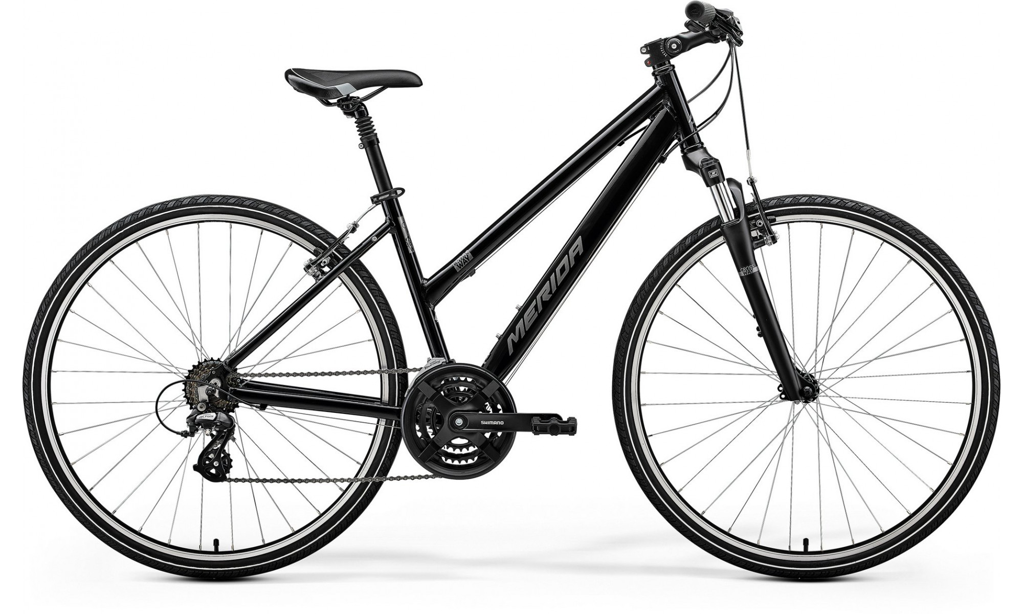 Bicycle Merida Crossway 10-V I1 Lady black(silver) 