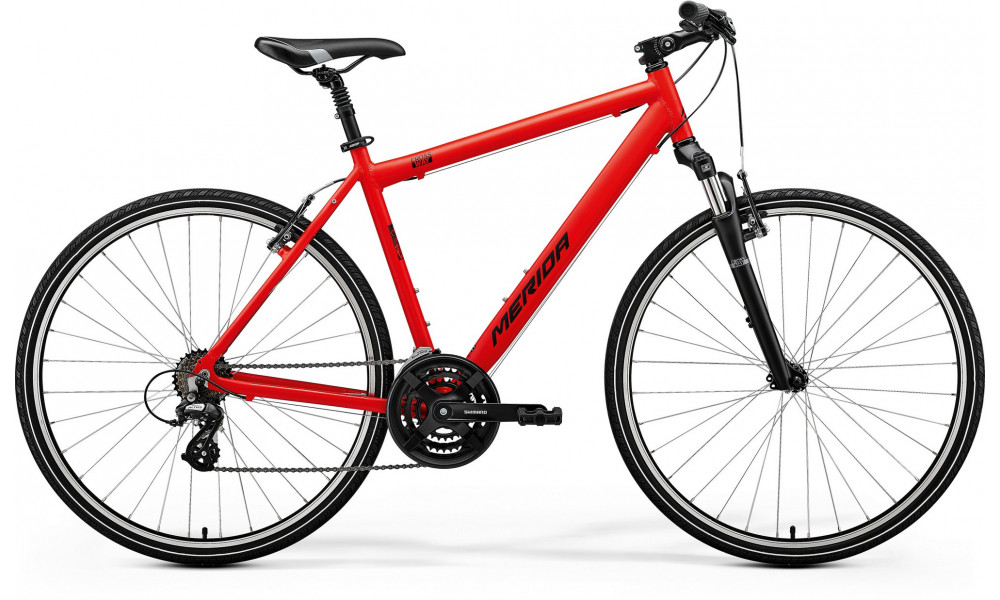 Велосипед Merida Crossway 10-V I1 matt race red(black) 