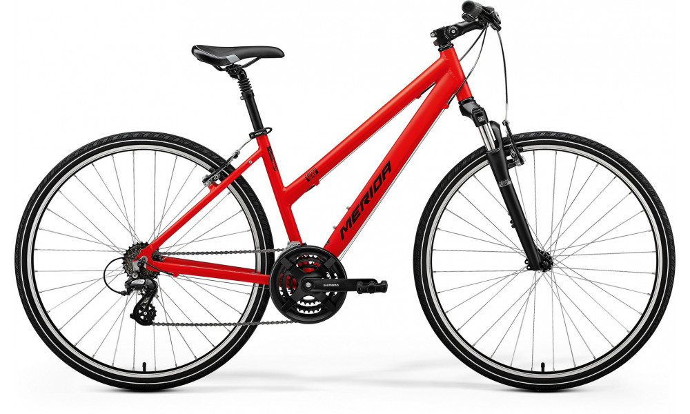 Bicycle Merida Crossway 10-V I1 Lady matt race red(black) 