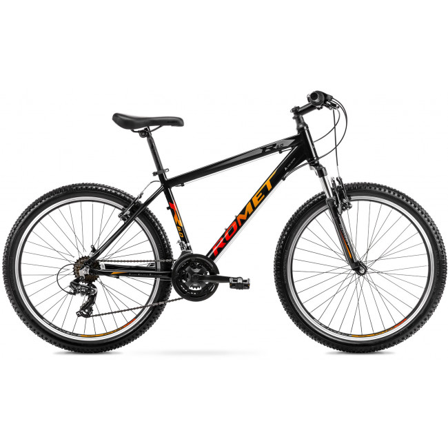 Bicycle Romet Rambler R6.0 2025 black-orange-red