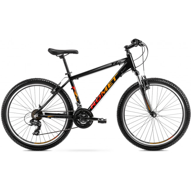 Велосипед Romet Rambler R6.0 2024 black-orange-red