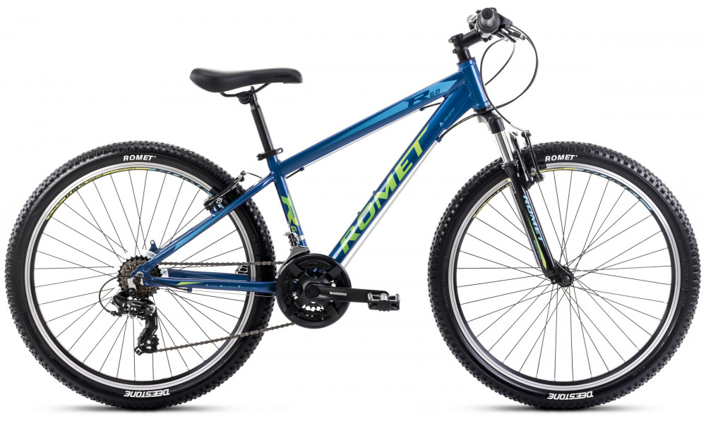 Bicycle Romet Rambler R6.0 2025 blue-lemon - 8