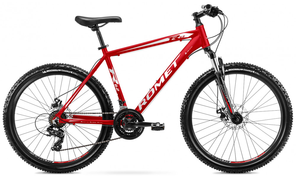 Bicycle Romet Rambler R6.2 2025 red-white-grey 