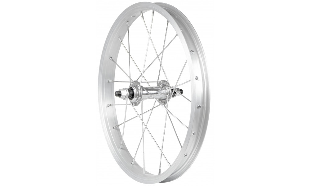 Переднее колесо 16" steel hub, alloy singlewall rim 20H 