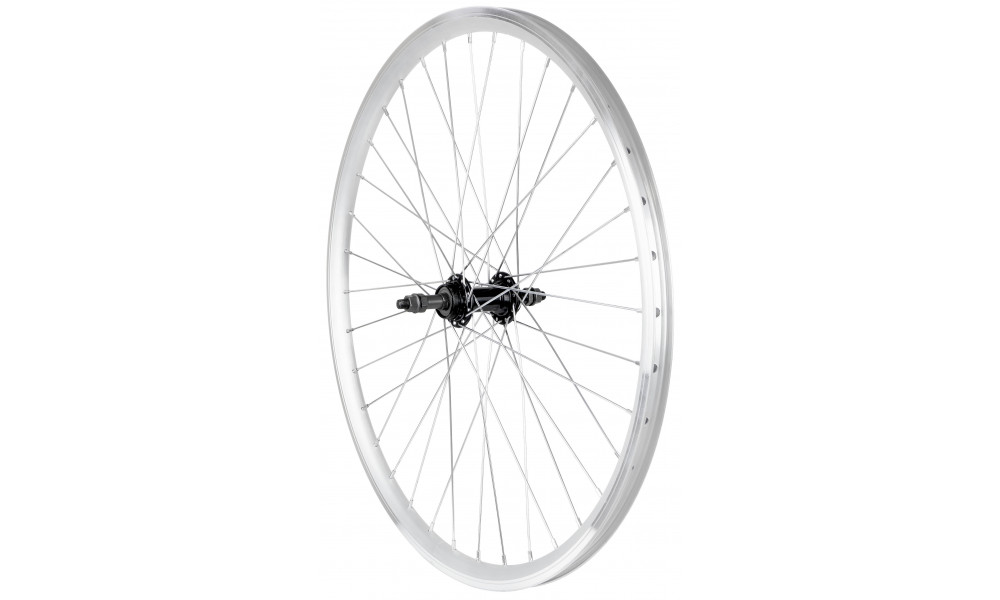 Rear wheel 26" alloy freewheel hub, DoubleWall silver rim 