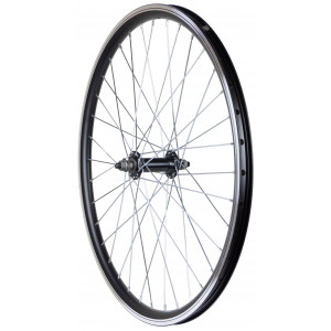 Front wheel 24" alloy hub, DoubleWall black rim