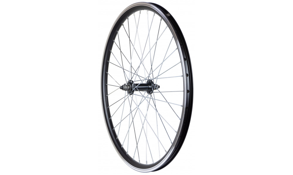 Front wheel 24" alloy hub, DoubleWall black rim 