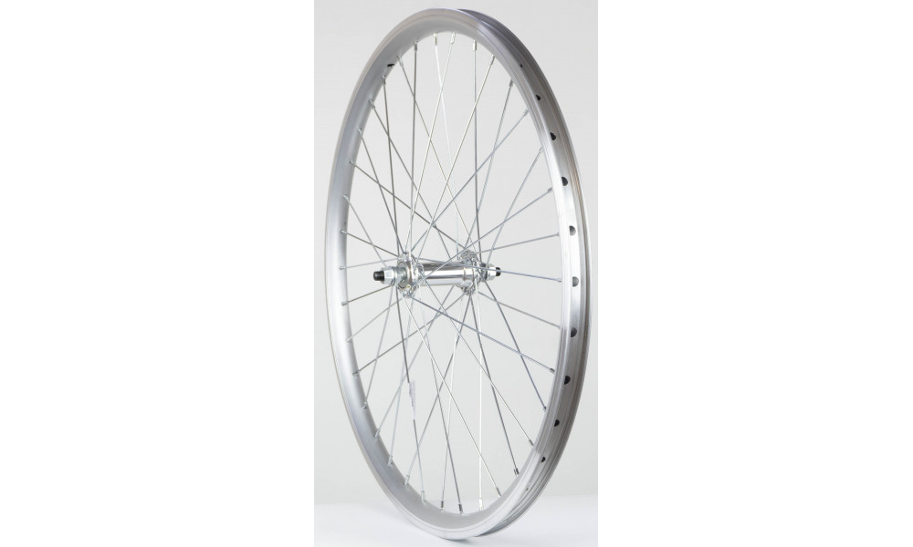 Переднее колесо 24" alloy hub, DoubleWall silver rim 30mm 