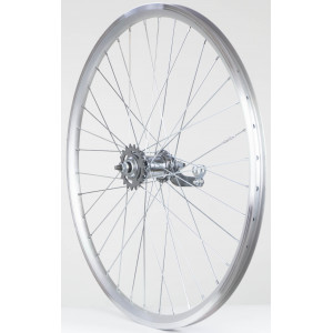 Заднее колесо 26" Velosteel single speed hub, DoubleWall silver rim