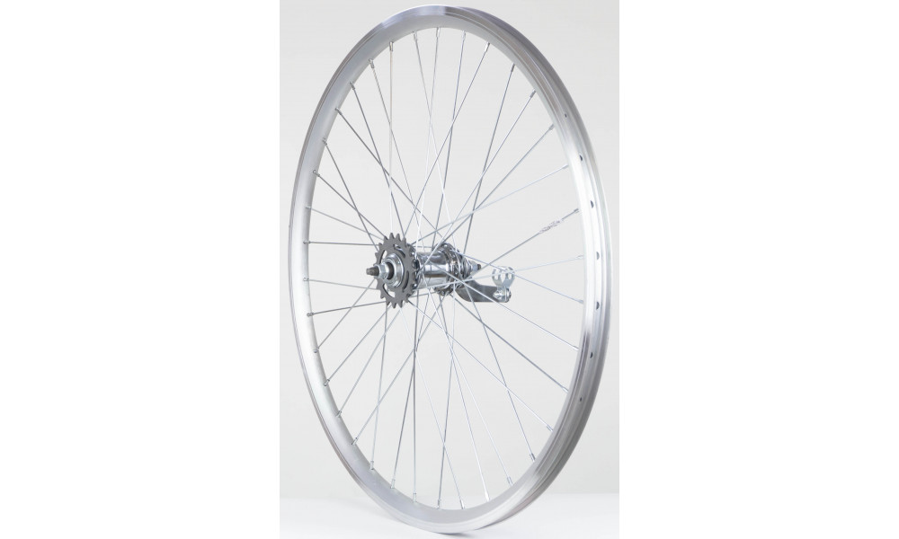 Rear wheel 26" Velosteel single speed hub, DoubleWall silver rim 