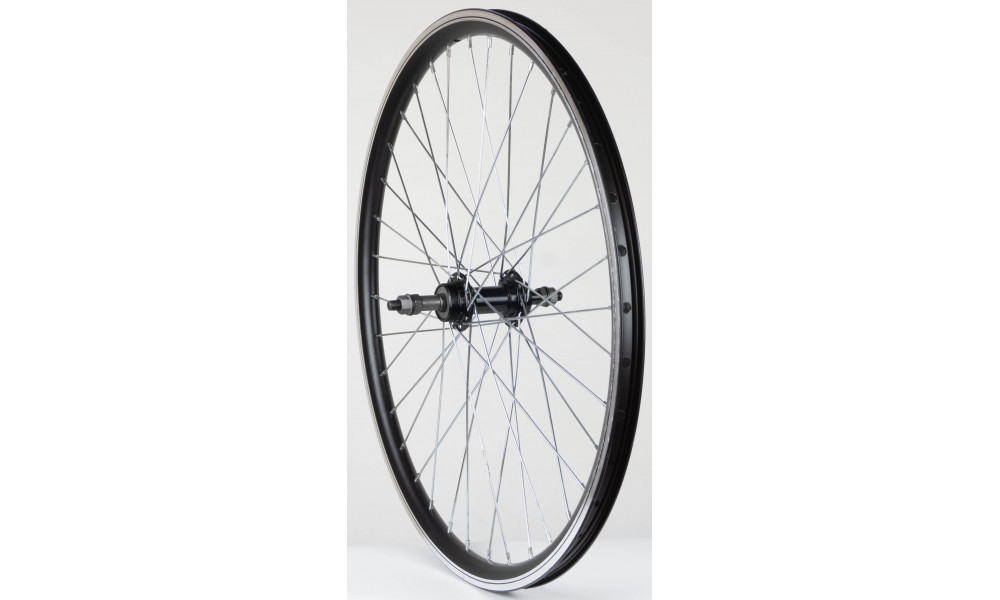 Rear wheel 24" alloy freewheel hub, DoubleWall black rim 