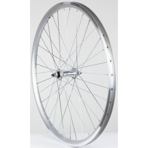 Переднее колесо 26" alloy hub (machinery bearings), doublewall silver rim