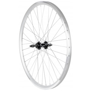 Заднее колесо 26" alloy freewheel hub (machinery bearings), DoubleWall silver rim