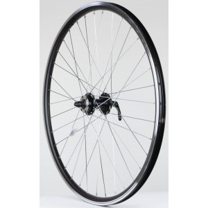 Переднее колесо 27.5" Alu disc QR hub, machinery bearings DoubleWall black rim 30mm