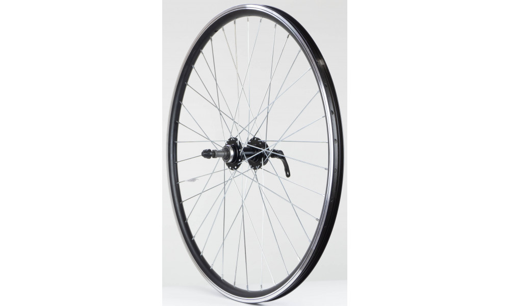 Заднее колесо 27.5" Alu disc QR freewheel hub, machinery bearings DoubleWall black rim 